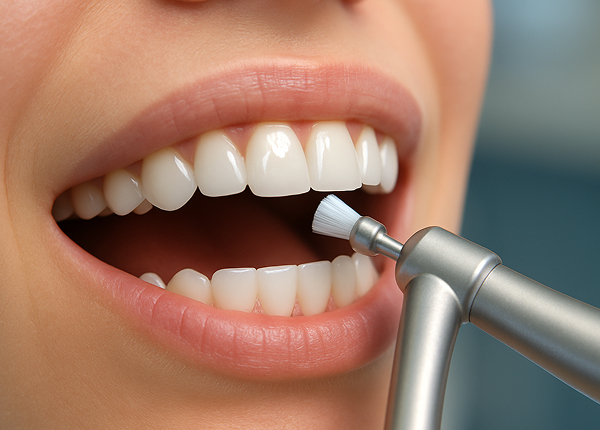 歯の表面を磨く